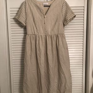 Tan Striped Dress